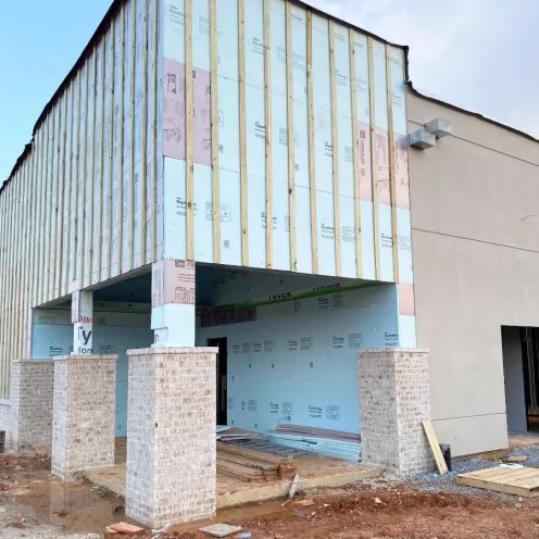A photo of the construction progress at the new location of Animal Emergency & Critical Care